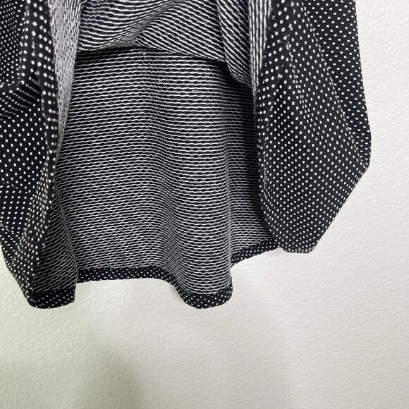 Free People Mini Dress XS Black Micro Dot Puff Sleeve Soft Goth Moody Romantic - Picture 8 of 12